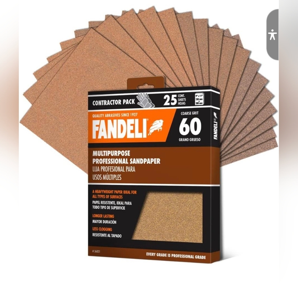 Fandeli Multifunctional Sandpaper Pack & Rollingdog Hand Wall Sander. 0078